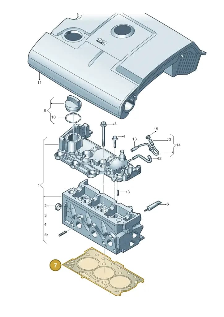 03D103383G — Skoda Fabia Scout (2010-2014) diagram 253103300, position 7