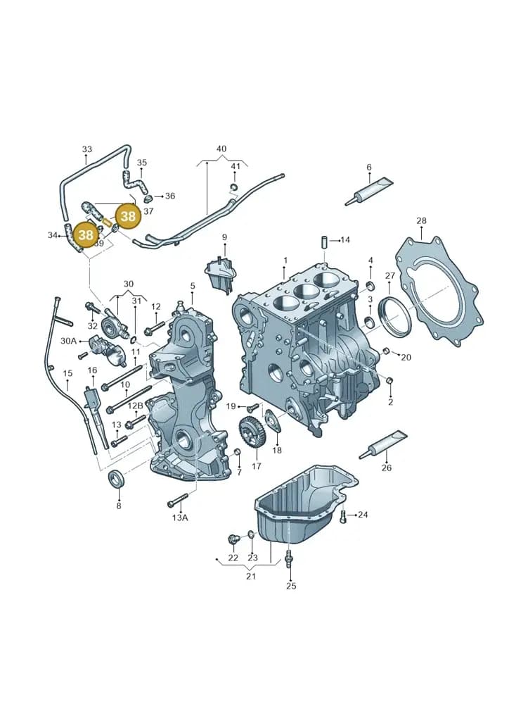 03D103606L — Skoda Fabia Scout (2010-2014) diagram 253103030, position 38