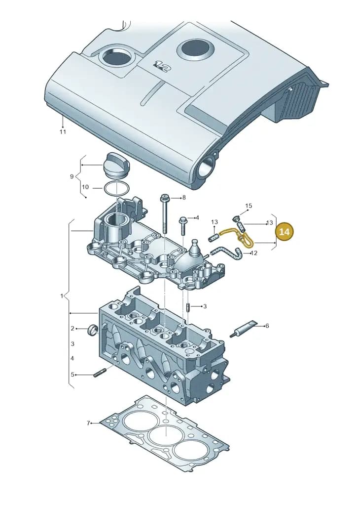 03D103641S — Skoda Fabia Scout (2010-2014) diagram 253103300, position 14