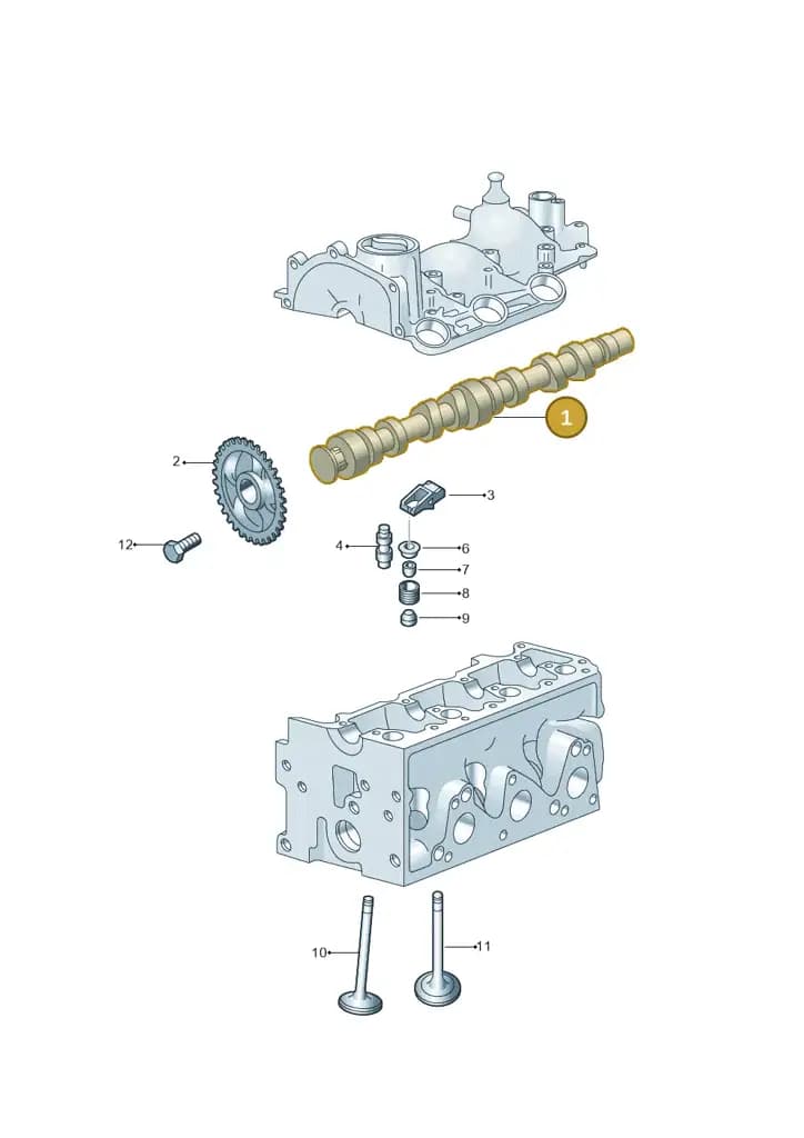 03D109101P — Skoda Fabia Scout (2010-2014) diagram 225109100, position 1