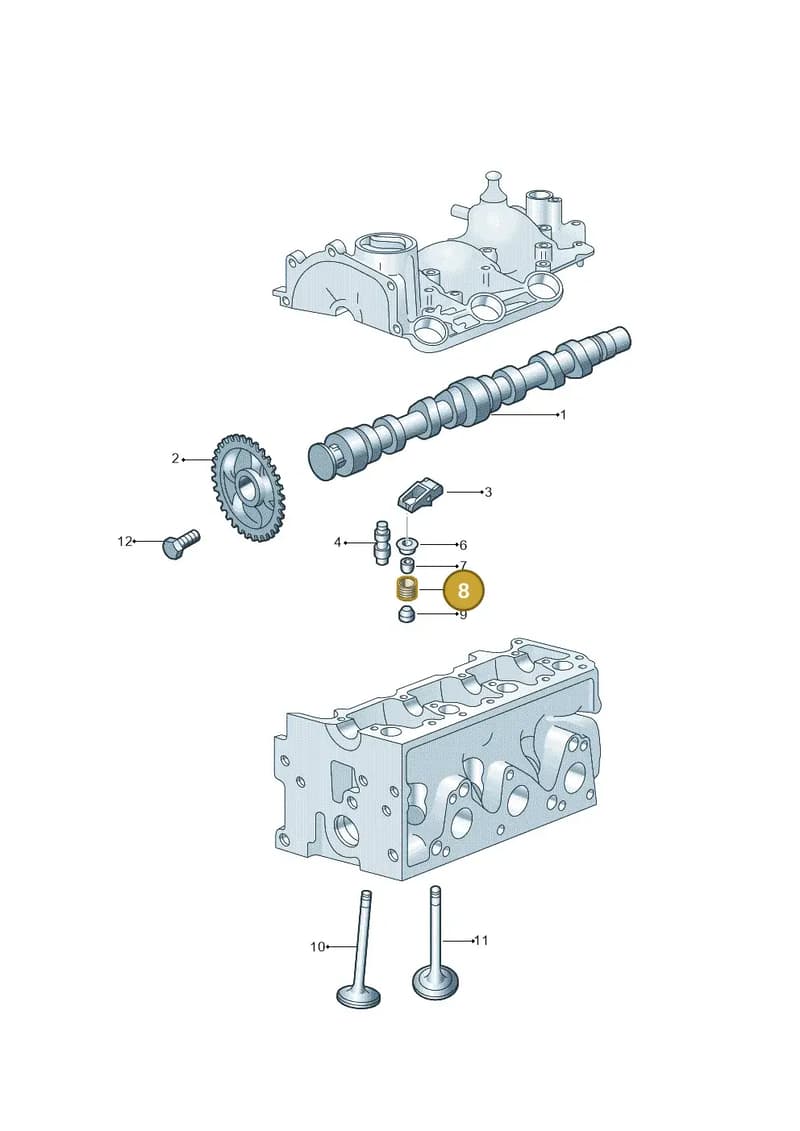 03D109623D — Skoda Fabia Scout (2010-2014) diagram 225109100, position 8