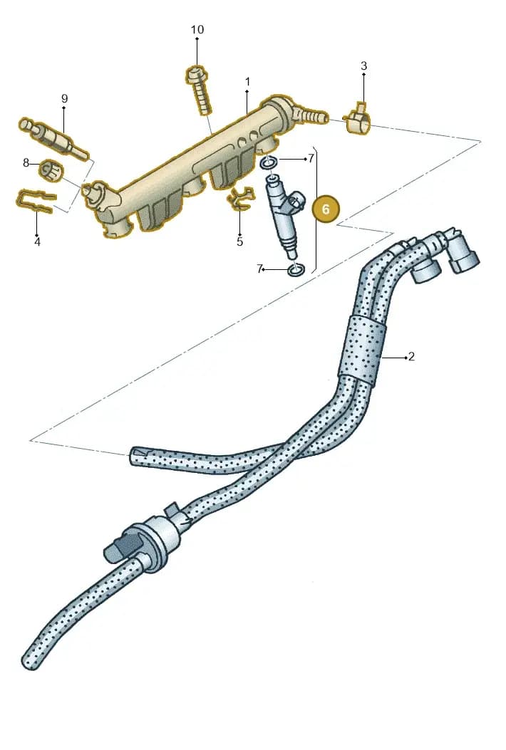 03D906031G — Skoda Fabia Scout (2010-2014) diagram 608133400, position 6