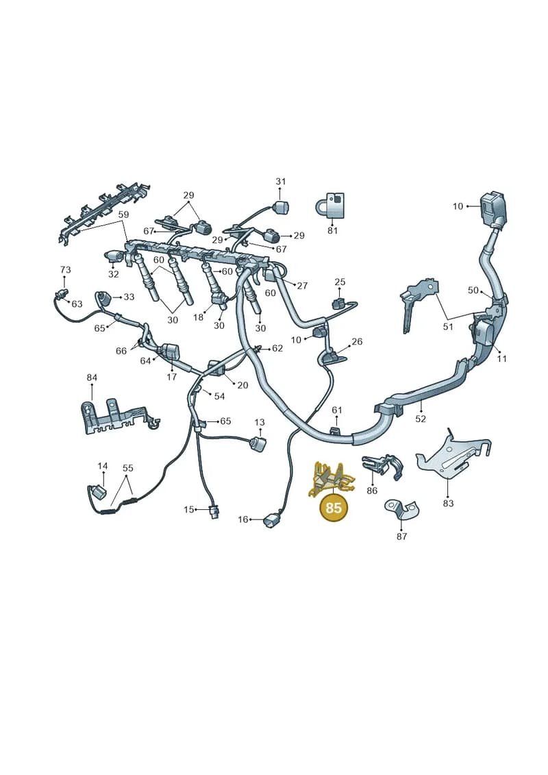 03G971845B — Skoda Roomster (2010-2015) diagram 697971200, position 85