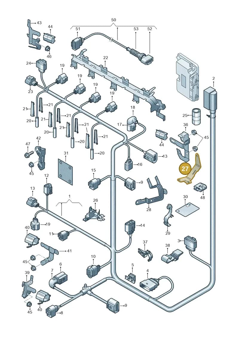03G971858AA — Skoda Octavia ambiente (2008-2013) diagram 649971120, position 27