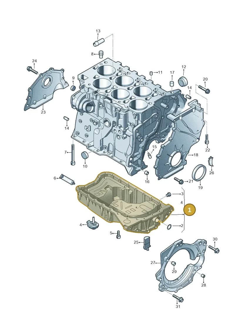03H103601H — Skoda Superb (2013-2015) diagram 460103300, position 1