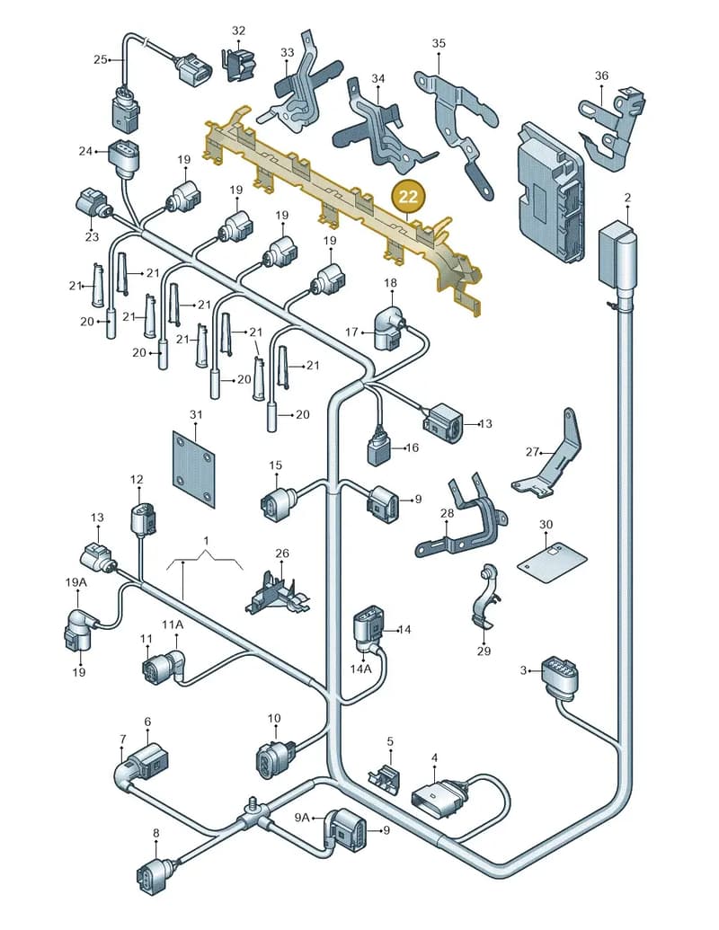 03L971824H — Skoda Rapid (2012-2022) diagram 642971200, position 22