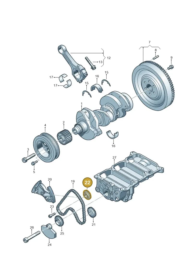 03P103319A — Skoda Roomster (2010-2015) diagram 672105400, position 22