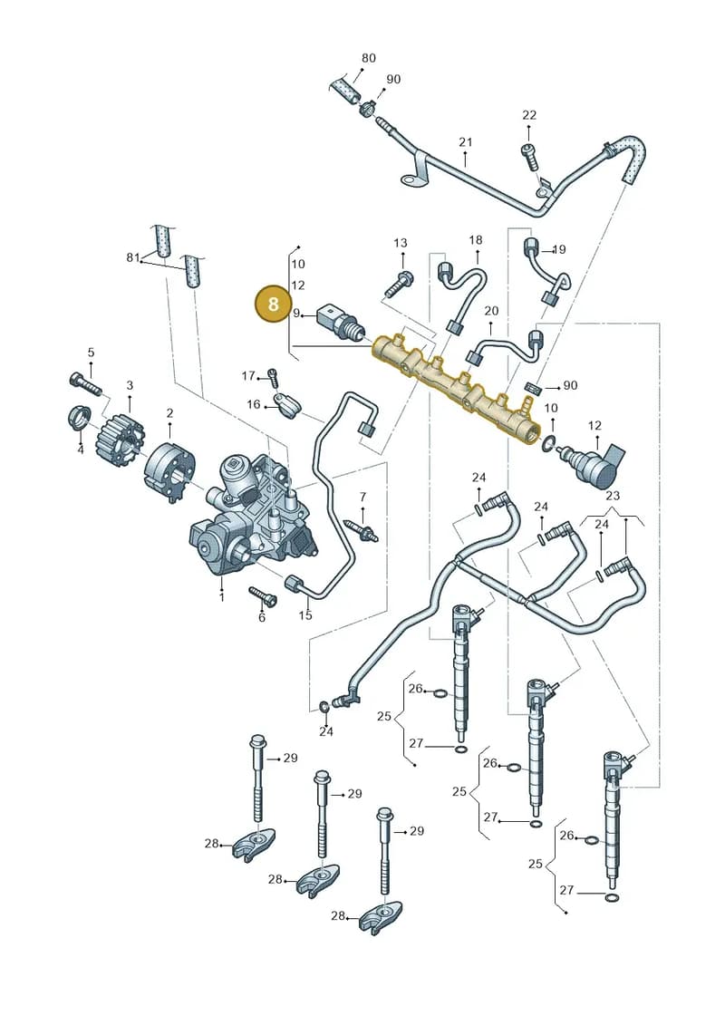 03P130089 — Skoda Roomster (2010-2015) diagram 677130300, position 8