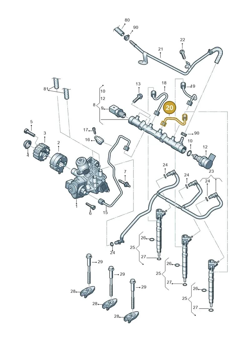 03P130303 — Skoda Roomster (2010-2015) diagram 677130300, position 20