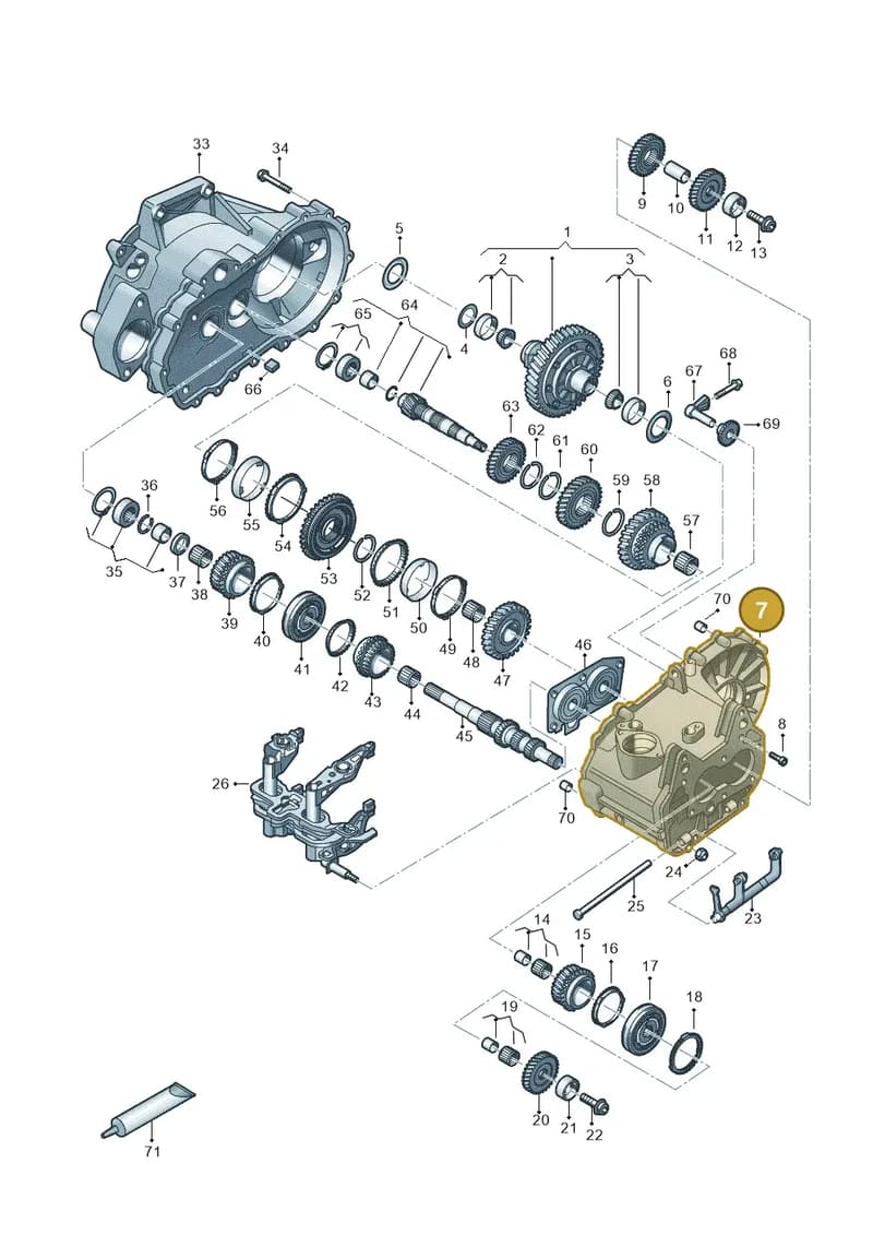 0DQ301103B — Skoda Rapid Ambition (2011-2021) diagram 495300120, position 7