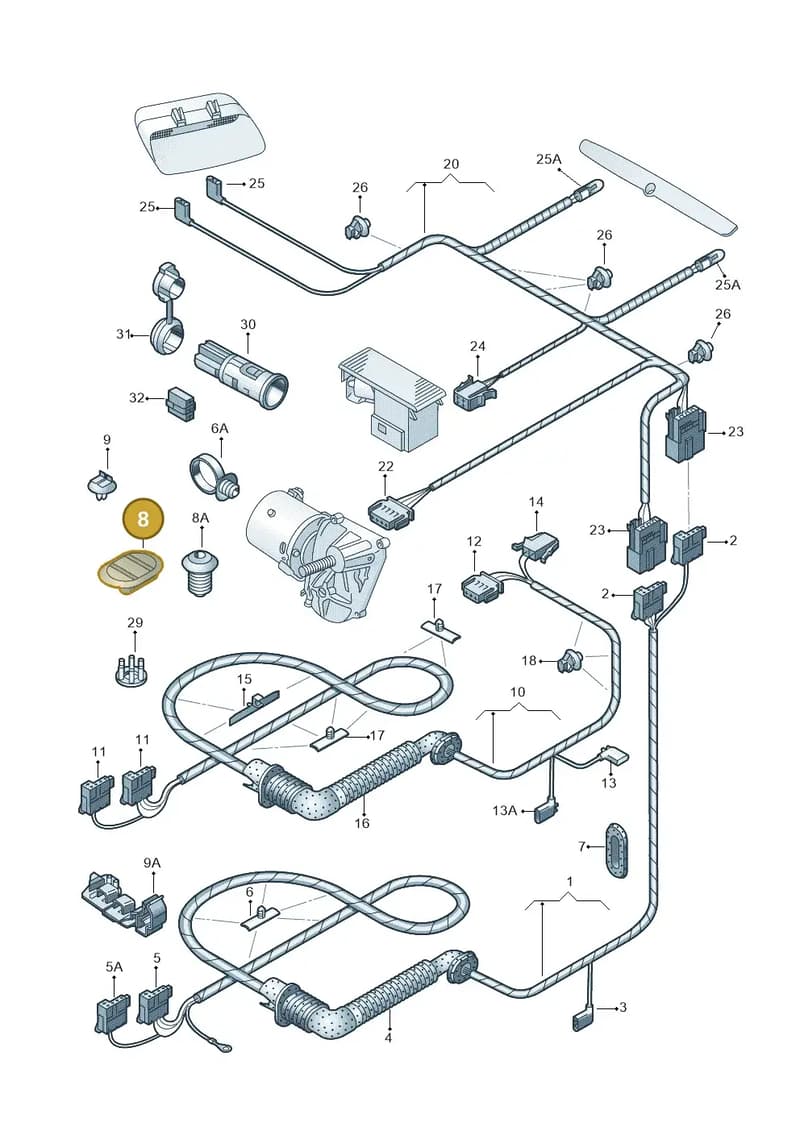 1U6971904A — Skoda OCTAVIA/COMBI/4X4      01> (2000-) diagram 202972500, position 8