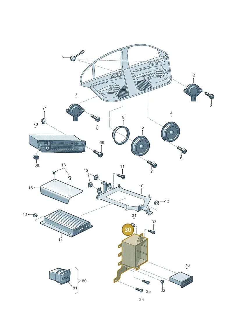 1Z0035227A — Skoda OCTAVIA/COMBI/4X4      04> (2004-) diagram 419035350, position 30