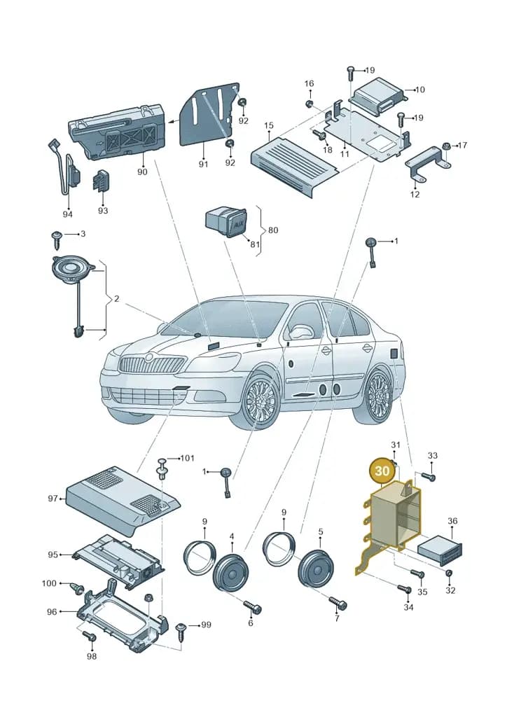 1Z0035227A — Skoda Octavia (2017-2020) diagram 753000040, position 30