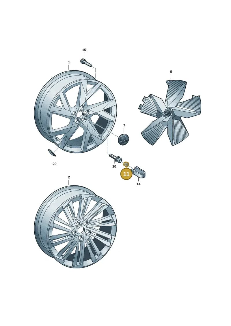 1Z06011737ZS — Skoda Superb Combi (2023-) diagram 3p0601090, position 11