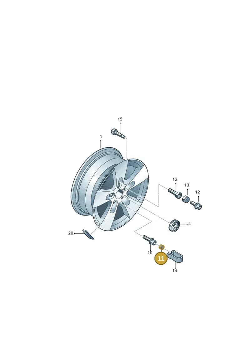 1Z06011737ZS — Skoda Roomster (2010-2015) diagram 481601400, position 11
