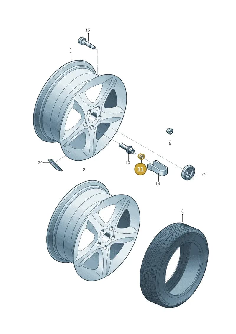 1Z06011737ZS — Skoda Fabia Jingrui (2008-2014) diagram 662601500, position 11
