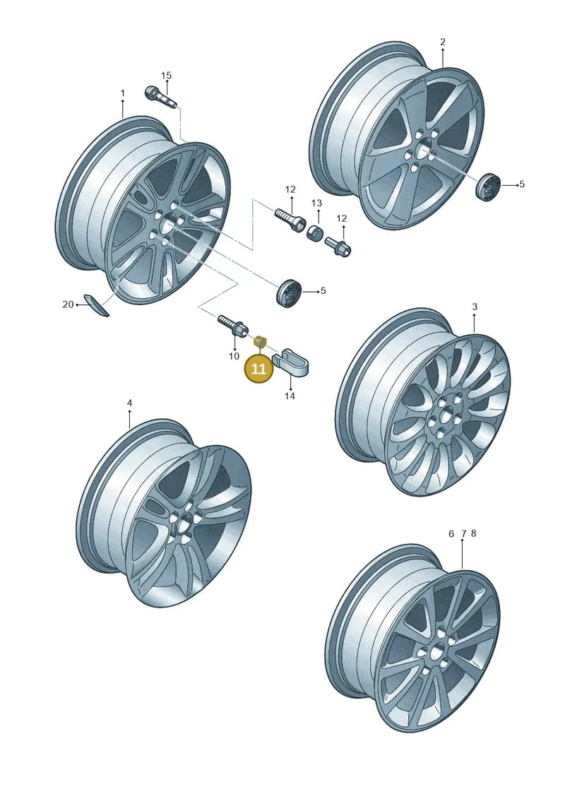 1Z06011737ZS — Skoda Roomster (2010-2015) diagram 697601600, position 11