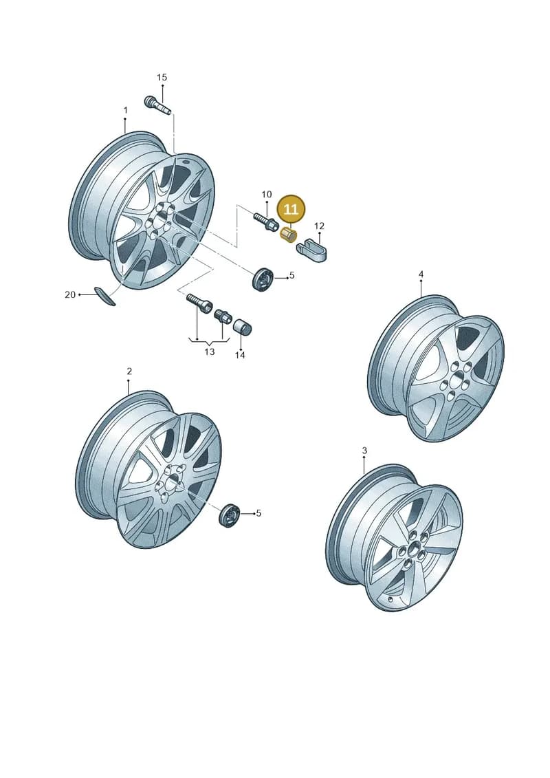 1Z06011737ZS — Skoda Roomster (2010-2015) diagram 699601500, position 11