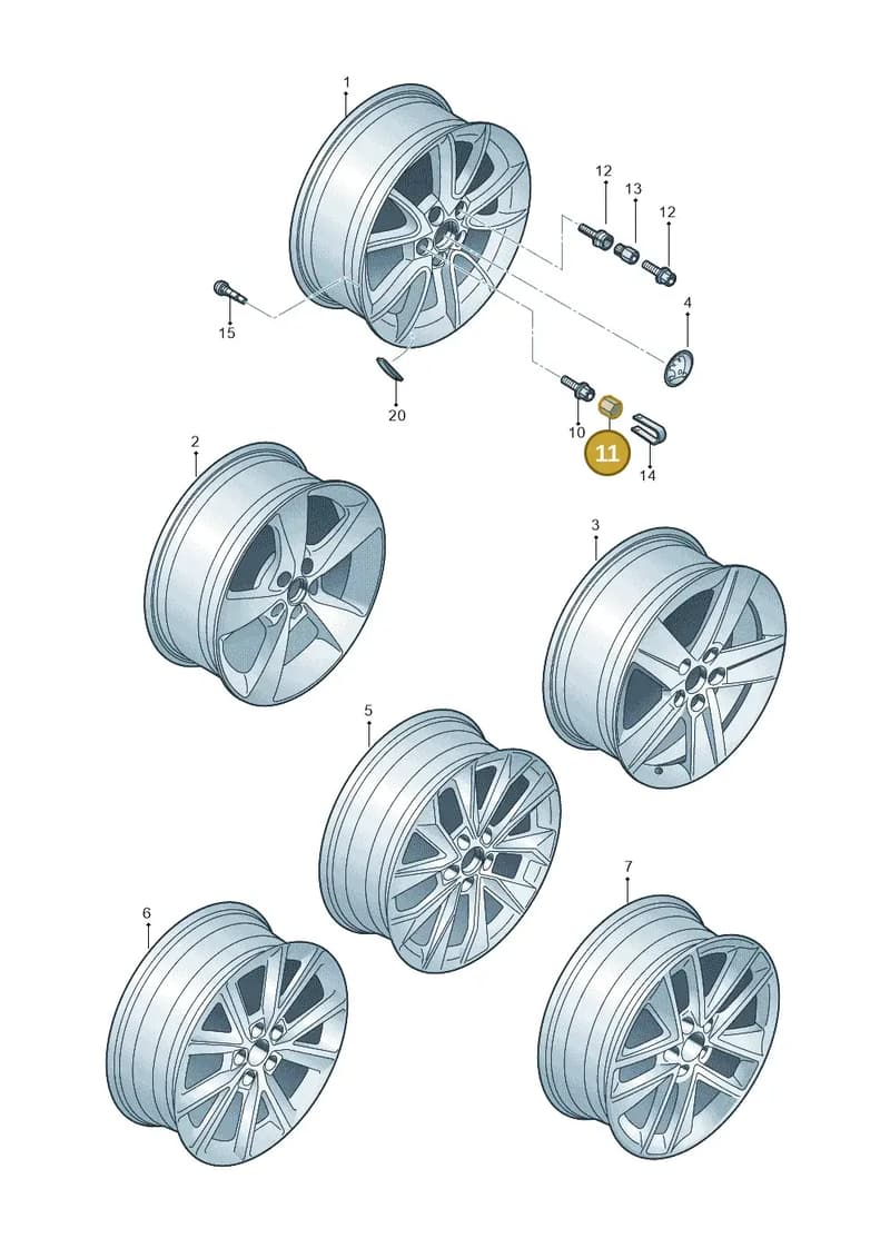 1Z06011737ZS — Skoda Rapid (2012-2022) diagram 740601600, position 11