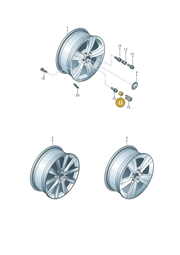1Z06011737ZS — Skoda Rapid (2012-2022) diagram 740601500, position 11