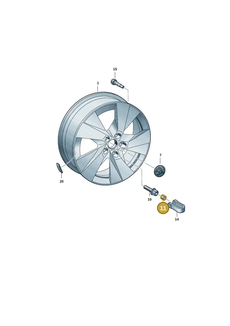 1Z06011737ZS — Skoda Kodiaq (2024-) diagram 57h601070, position 11