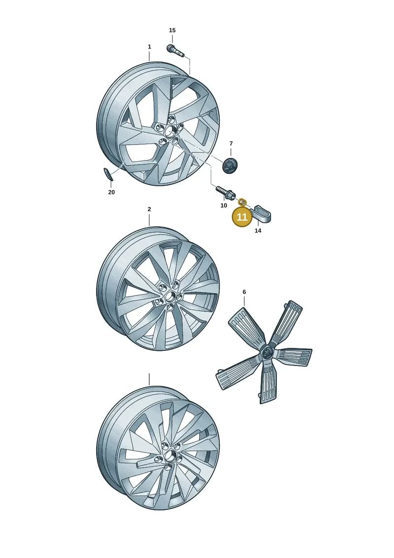 1Z0601173UZ7 — Skoda Kodiaq (2024-) diagram 57h601090, position 11