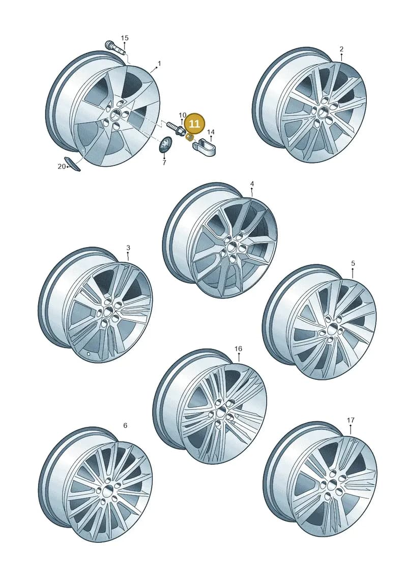 1Z0601173UZ7 — Skoda Octavia (2017-2020) diagram 753601800, position 11