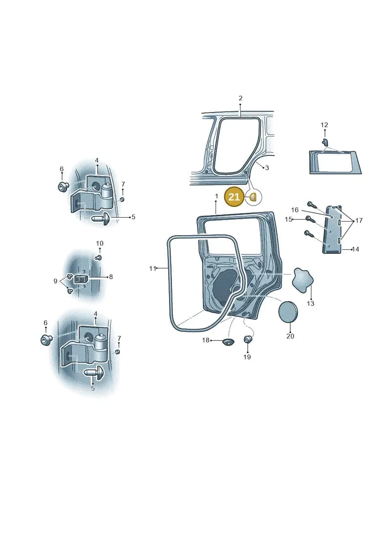 1Z0827471 — Skoda Yeti (2013-2017) diagram 666833100, position 21