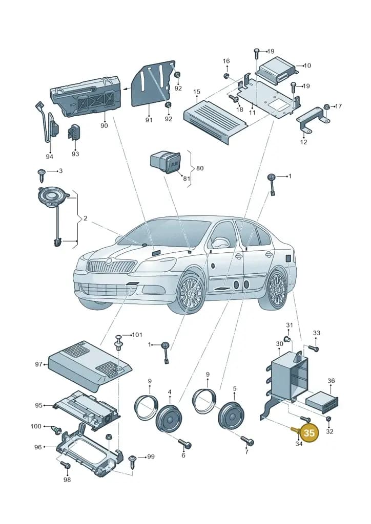 1Z0860505H — Skoda Octavia (2017-2020) diagram 753000040, position 35