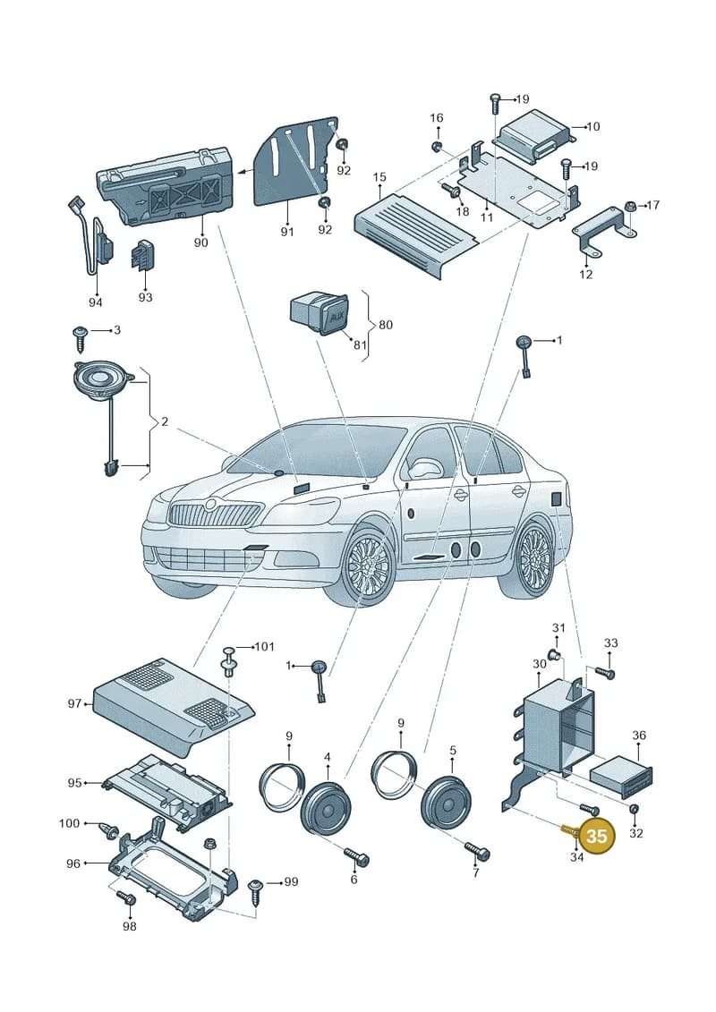 1Z0860505H — Skoda Octavia (2017-2020) diagram 753000040, position 35