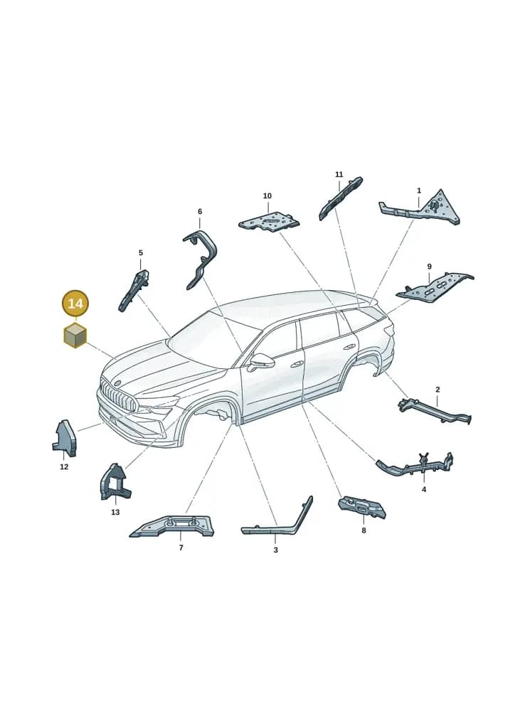 1Z0864231A — Skoda Kodiaq (2024-2024) diagram 57h864000, position 14