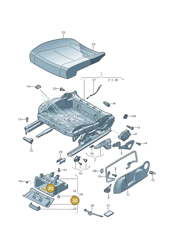 1Z088154147H — SEAT Leon ST (2016-2020) diagram 830881000, position 20