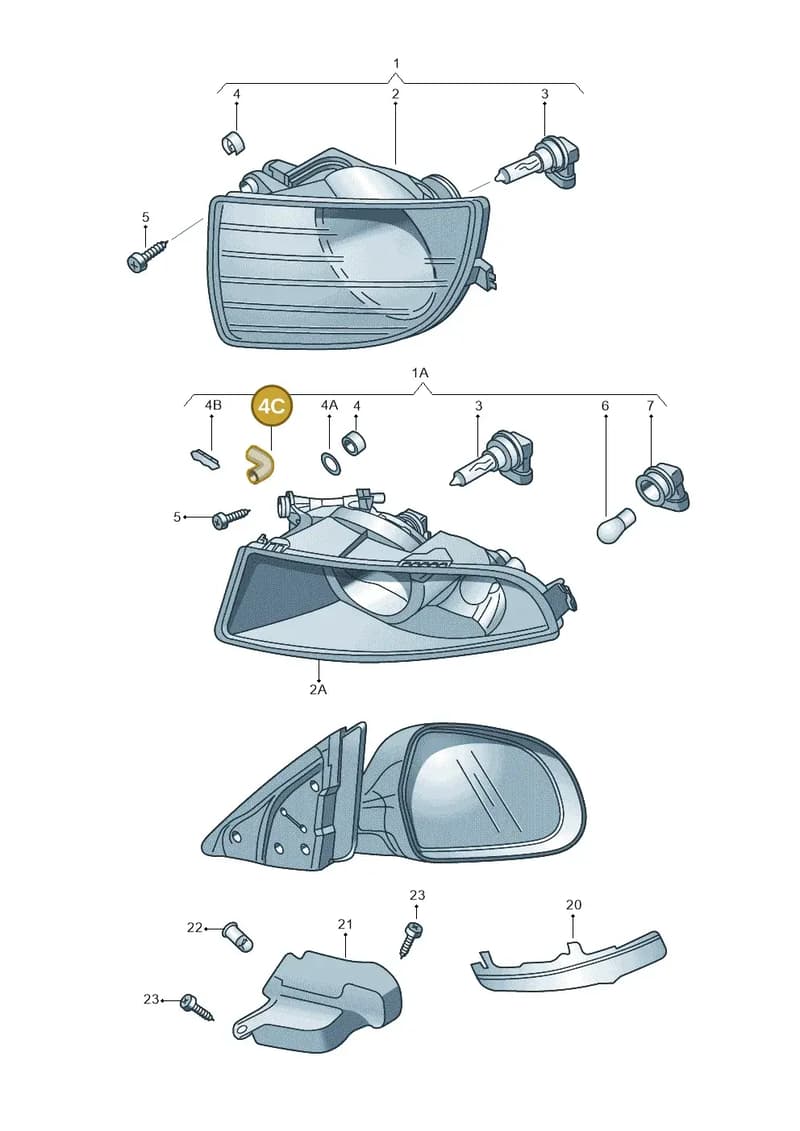 1Z0941131D — Skoda Superb comfort (2008-2013) diagram 632941400, position 4C