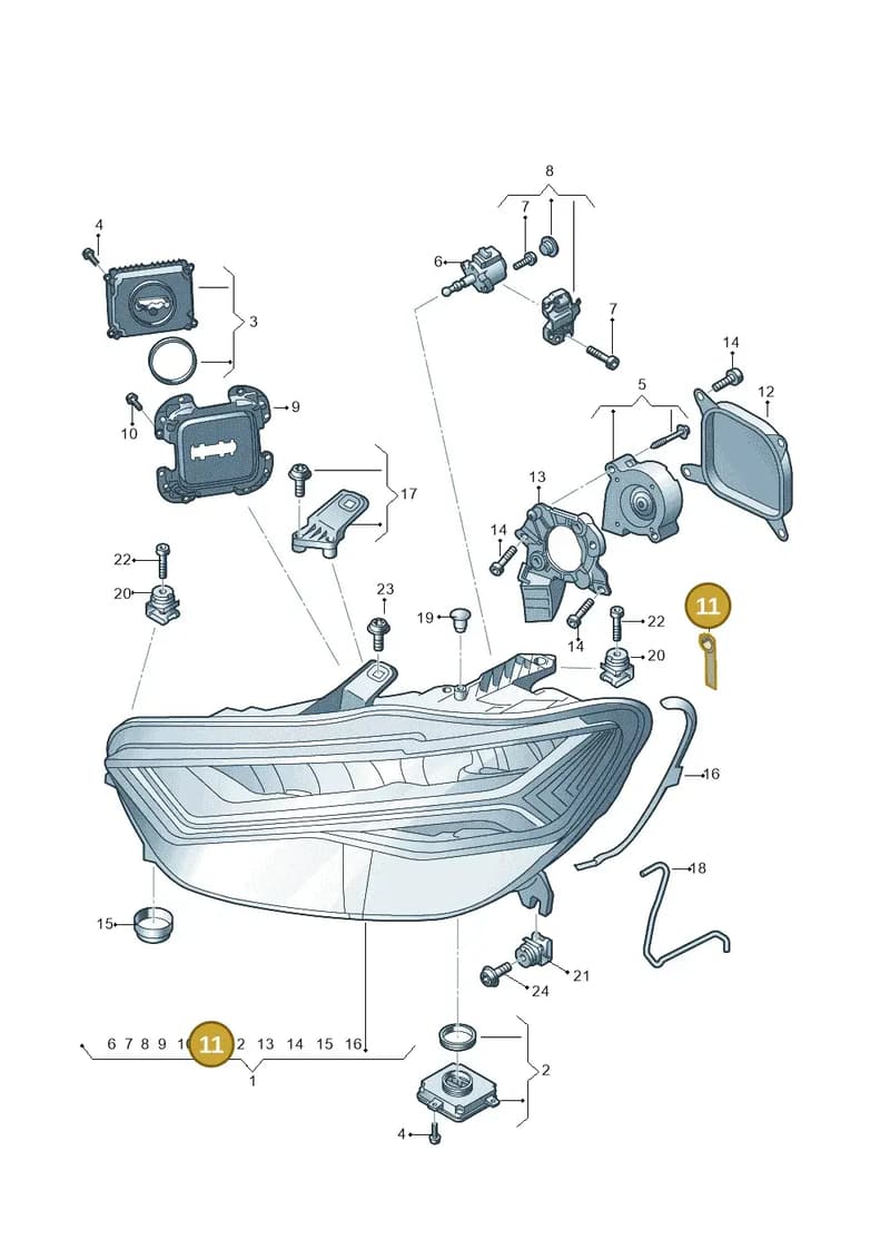 1Z0941131D — Audi A6 (2014-2018) diagram 798941050, position 11