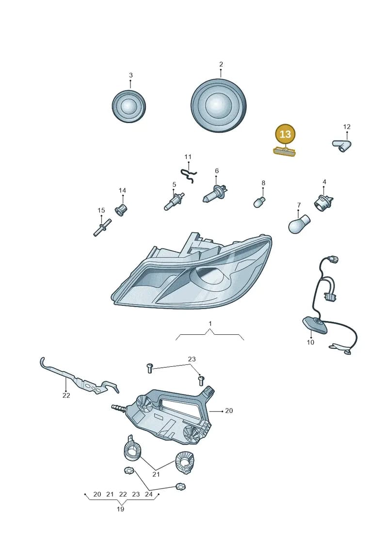 1Z0941425 — Skoda Octavia ambiente (2008-2013) diagram 663941000, position 13