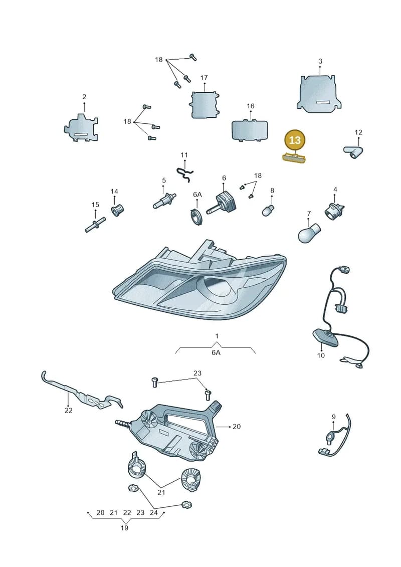 1Z0941425 — Skoda Octavia ambiente (2008-2013) diagram 663941200, position 13