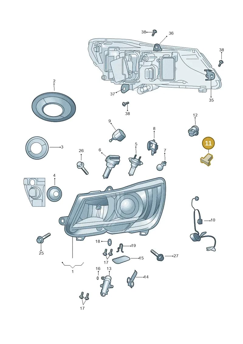 1Z0941425 — Skoda Superb (2013-2015) diagram 768941000, position 11