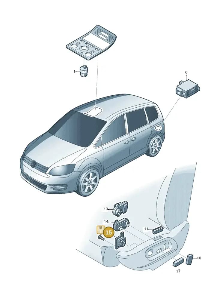 1Z09597774PK — Volkswagen Sharan (2015-2022) diagram 689959050, position 15