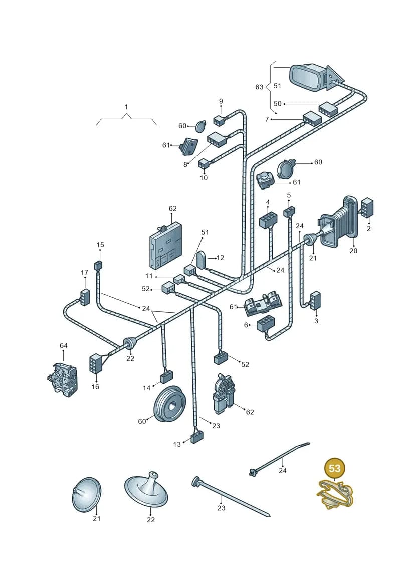 1Z0971003A — Skoda Superb (2013-2015) diagram 632972350, position 53