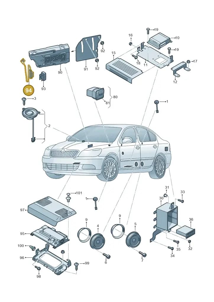 1Z0971199 — Skoda Octavia (2017-2020) diagram 753000040, position 94