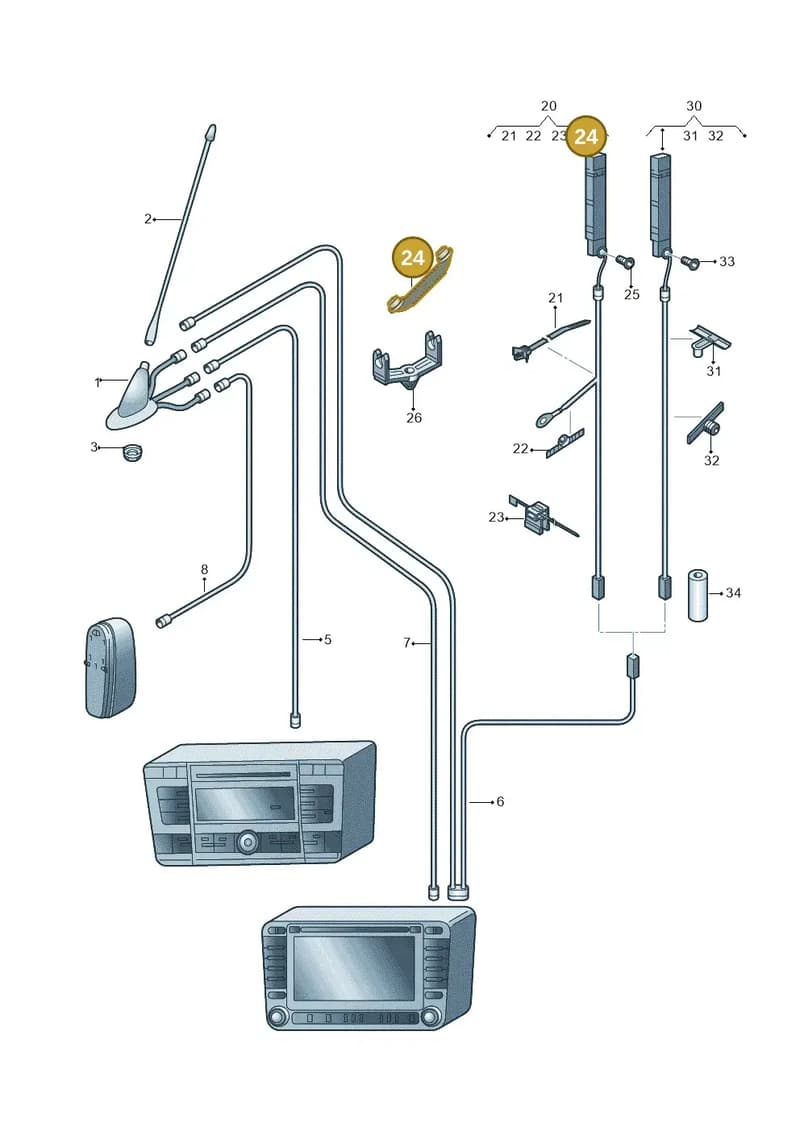 1Z0971829 — Skoda Octavia ambiente (2008-2013) diagram 663035250, position 24