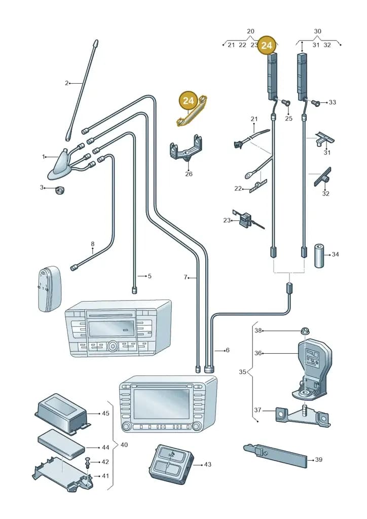 1Z0971829 — Skoda Octavia (2017-2020) diagram 805035025, position 24