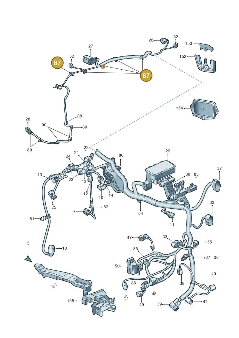 1Z0971850B — Skoda Yeti (2013-2017) diagram 666971810, position 87