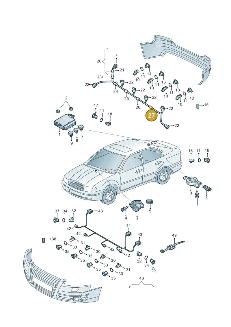 1Z0971850B — Skoda Superb (2013-2015) diagram 768919550, position 27