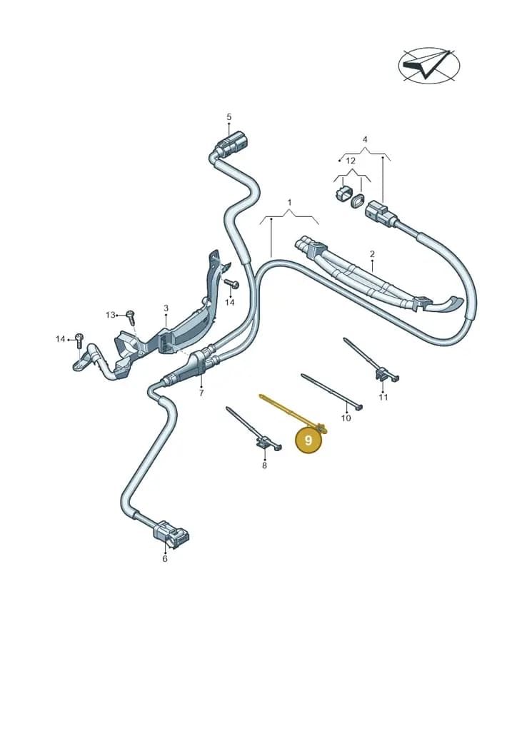 1Z0971850C — Audi Q8 e-tron (2018-2025) diagram 586970100, position 9
