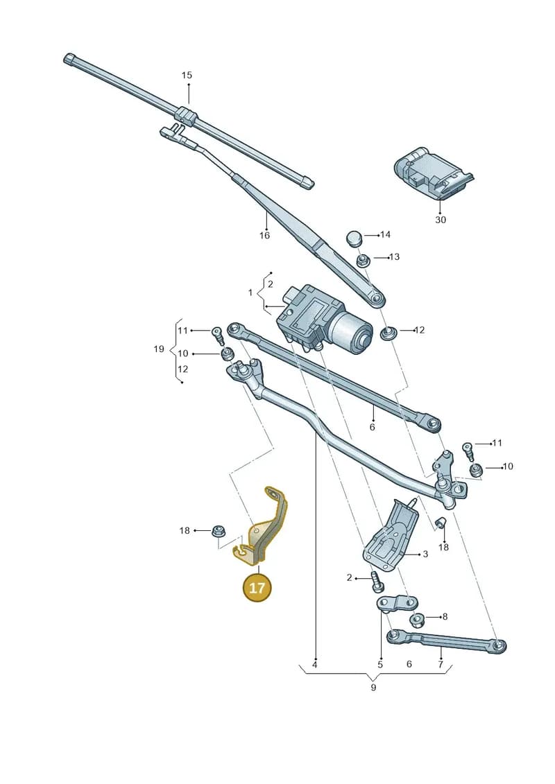 1Z1955633A — SEAT Toledo (2015-2019) diagram 419955000, position 17