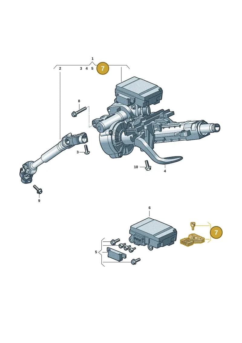 2QD423357 — Volkswagen Polo 1.6 (2020-2022) diagram 62i423050, position 7