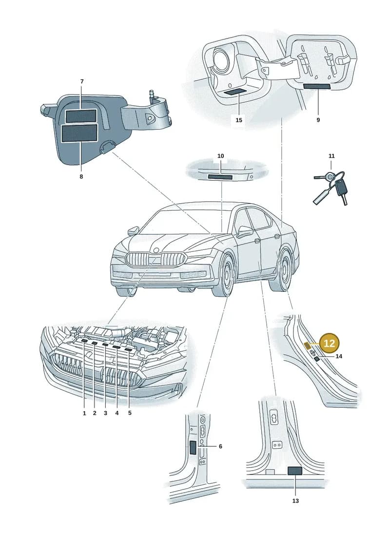 3P0010000AB — Skoda Superb Combi (2023-2024) diagram 3p0010000, position 12