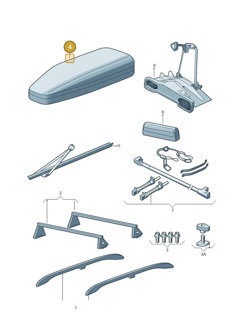 3P0071200A — Skoda Yeti (2013-2017) diagram 666071800, position 4