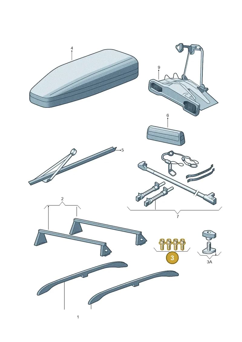 3P0071200B — Skoda Yeti (2013-2017) diagram 666071800, position 3